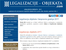 Tablet Screenshot of legalizacije-objekata.com